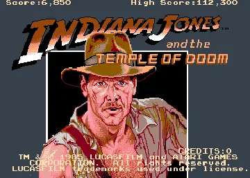 Indiana Jones and the Temple of Doom (set 1) screen shot title